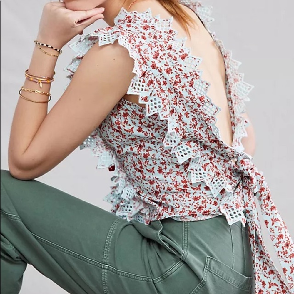 NWT Anthro Trina Bow Blouse